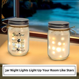WANWXYSNYSNN Mason Jar Light Night，Christian Inspiration Religious Gifts for Women Man,Birthday Gifts for Mom，Daughter,Sister, Friend, Anyone You Love (You are Beautiful)