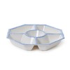 Two's Company French Blue Bamboo Touch Chip and Dip Bowl,