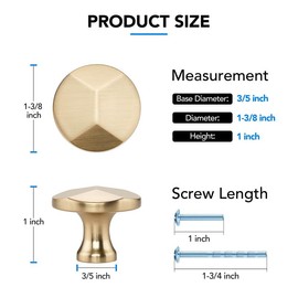 HOME EDIT 10 Pack Champagne Bronze Round Zinc Alloy Cabinet Knobs, Solid Single Hole Drawer Pulls for Kitchen, Bathroom, and Furniture