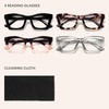 CCVOO Stylish Reading Glasses for Women +2.5, Eyeglasses, Blue Light