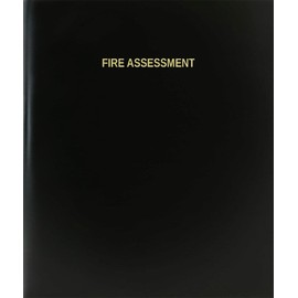 BookFactory Fire Assessment Log Book/Journal/Logbook - 120 Page, 8.5''x11'', Black Hardbound (XLog-120-7CS-A-L-Black(Fire Assessment Log Book))