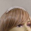 Decorative Hair Comb Medium Tiara White Rhinestone Crystal Bridal Hair