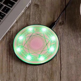 20W Fast Wireless Charger, Wireless Magic Array Charging Pad with Breathing Light Effect, Sakura Desktop Style, Powerful Compatibility for Phones, Tablets