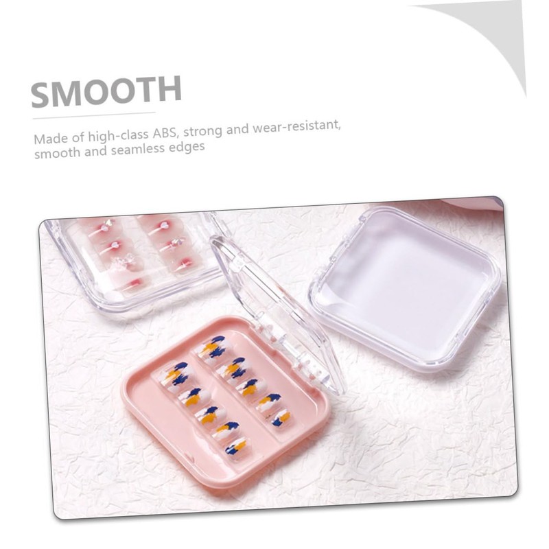 Baluue 6pcs Nail Storage Organizer Box Portable Nail Holders Storage