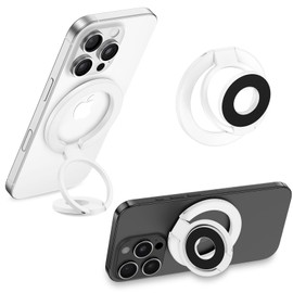 Viviber Magsafe Ring, Double-Sided Magnetic Smartphone Ring, Foldable, Easy Peel & Stick with Metal Ring Seal, Smuff Stand, Magsafe Phone Ring, Smartphone Grip, Bunker Ring, Magsafe, Compatible Ring