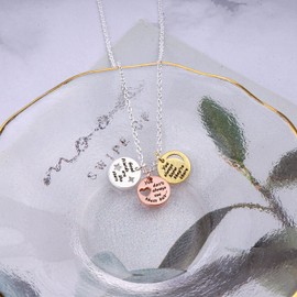 Lauren-Spencer Friendship Necklace for Women Gold Silver Plated 3 Disc Good Friends Are Like Stars Charm Necklace Heart Moon Star Best Friend Necklace Birthday Gifts Friendship Gifts Jewelry (Silver Chain)