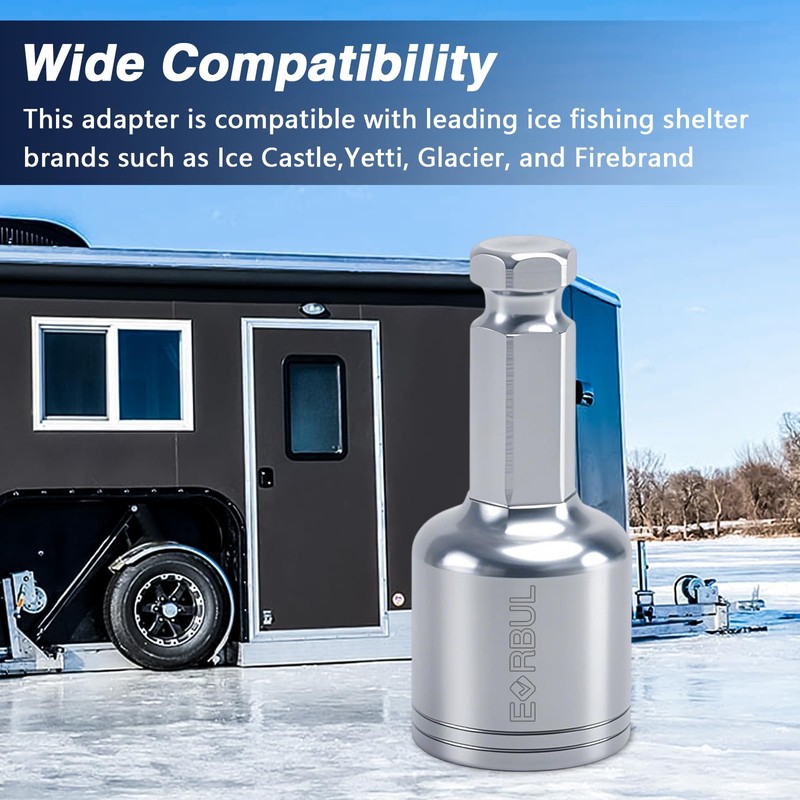 EVRBUL Ice House Castle Fish House Winch Adapter for Cordless