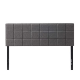 Hearth & Harbor King Headboard, Square Tufted Linen King Size Headboard Only, Upholstered Headboard King Size, Bed Frame Mount King Bed Headboard, Adjustable Height 34”-42”, Modern Headboards, Grey