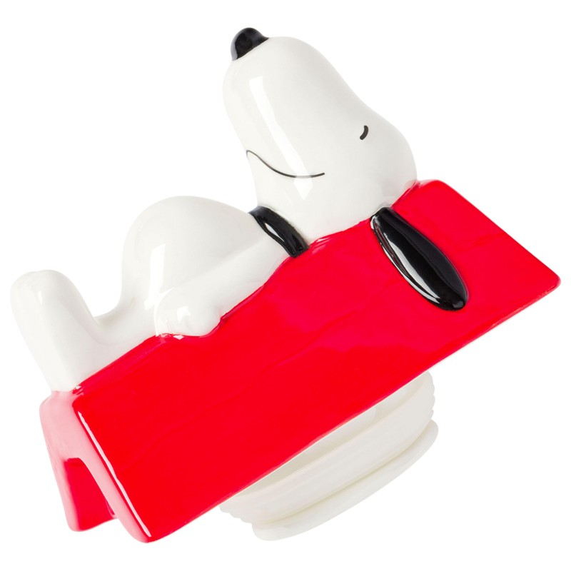 Silver Buffalo Peanuts Sculpted Ceramic Cookie Jar Featuring Snoopy and