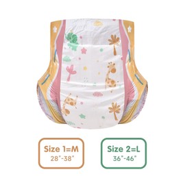 Landofgenie Printed Adult Diapers Women Large Overnight Diapers with Tabs 10 Pieces (Large 36"- 46")