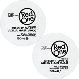 Redone Hair Styling Aqua Wax White 2 x 50 ml | Travel Size | Ultra Hold | Gel Wax | Peach Scent | Strong Holding | Shine Look | Maximum Control