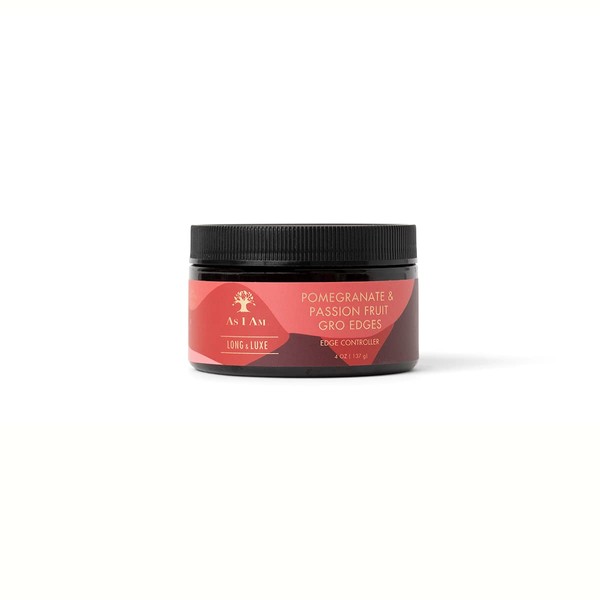 As I Am Long and Luxe Groedge Edge Controller - 4 Ounce - Rejuvenates and Strengthens Hair Line - Long Lasting Hold - Flake Free - Longer Hair - Enriched with Pomegranate and Passion Fruit