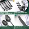 Kelenfer Hand Forged Stainless Steel Flatware Set Silverware Set Cutlery