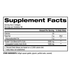 Trunature Cla Acido Linoleico Conjugado 1620 Mg 180 Softgels