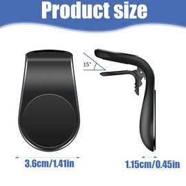 NHPY Pack of 2 Magnetic Car Air Vent Mount Speedometer Holder with Clip Compatible with Oo-ono No2/No1, black