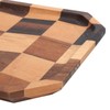 Wood Fruit Dishes Wooden Tea Dessert Tray Grid Pattern Rectangular