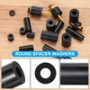 PATIKIL M3 Black ABS ID 3.2mm OD 7mm Length 8mm