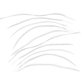 eMagTech 10PCS White Goose Biot Feathers 20-25cm For Millinery Crafts & Fly Tying