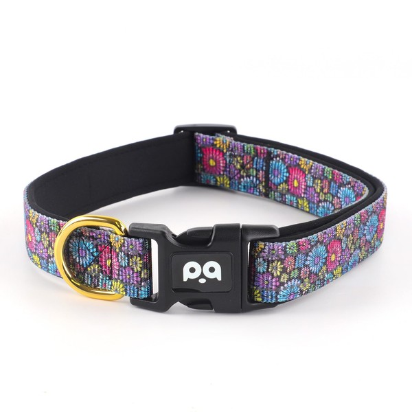 QQPETS Reflective Dog Collar with Soft Neoprene Padded Breathable Nylon