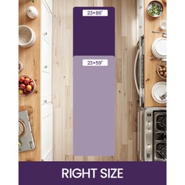 DEXI Kitchen Floor Mats Cushioned Anti Fatigue, 23x86 Long Wide Standing Comfort Runner Rug, Waterproof Retro Floral Memory Foam Padded for Front Sink Laundry, Beige Brown