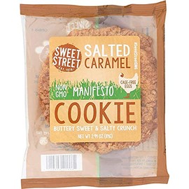 Sweet Street Desserts Salted Caramel, Manifesto Cookie, Non Gmo, Cage Free, Buttery Sweet & Salty Crunch, 2.8 ounce (Pack Of 48)