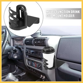 REPAIROCK Round Water Drink Cup Mount Holder Adjustable for Jeep Wrangler TJ LJ 1997-2006 Auto Replacement Parts