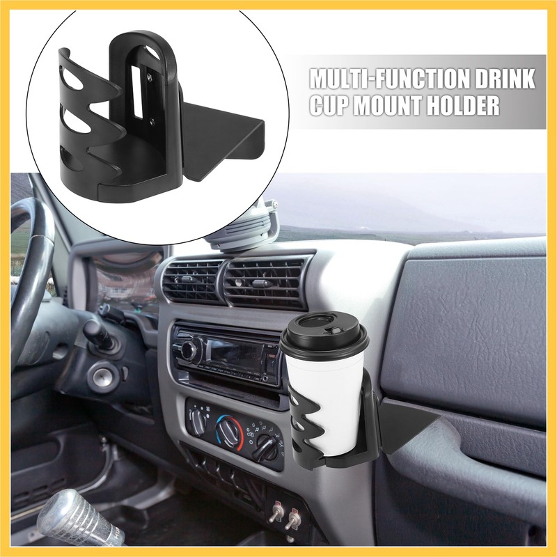 REPAIROCK Round Water Drink Cup Mount Holder Adjustable for Jeep