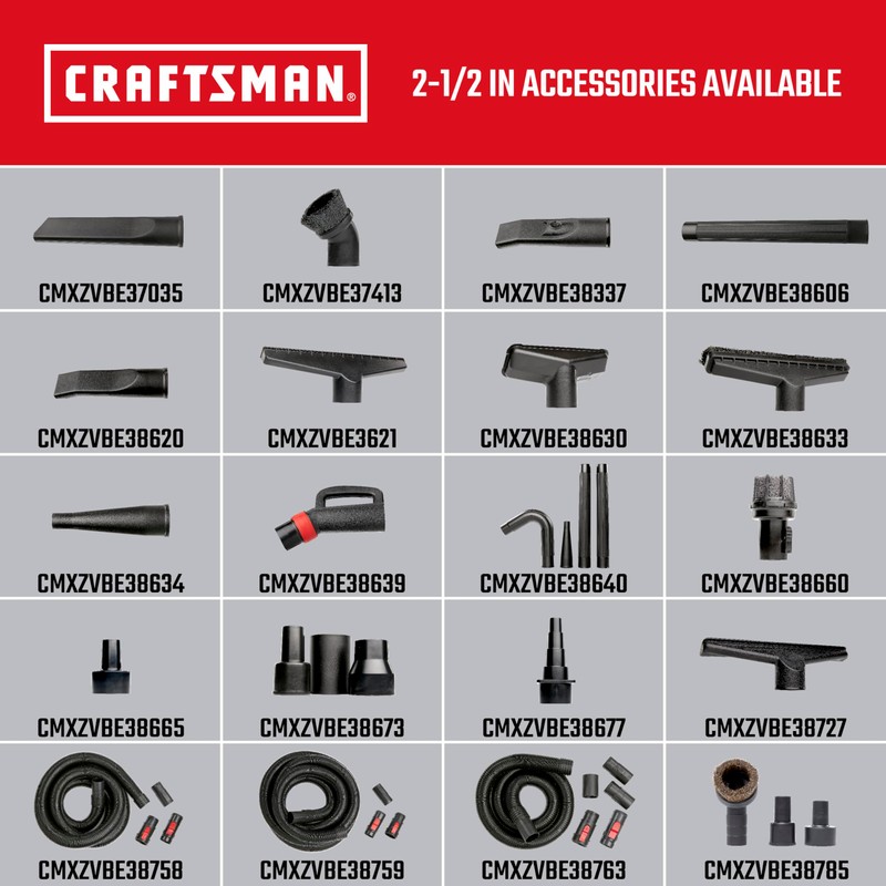 CRAFTSMAN CMXZVBE38621 2-1/2 in. Wet Nozzle Wet Dry Vac Attachment,