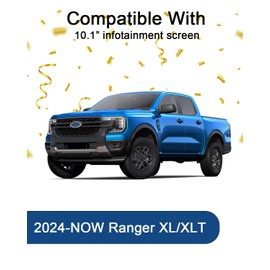 KOOGEN Tempered Glass Screen Protector for Ford Ranger 2024 2025,Infotainment Navigation Screen Film Compatible With Ranger XL/XLT Accessories - 10.1 inch