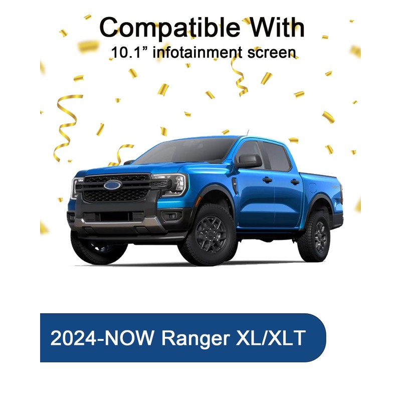KOOGEN Tempered Glass Screen Protector for Ford Ranger 2024 2025,Infotainment