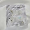 Pure white snow white glitter dangle parts handmade nail tip❄