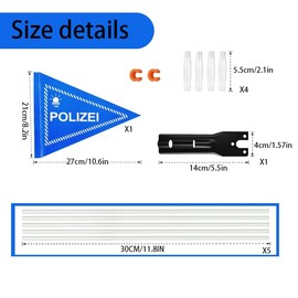 YUZHEDM Children's Bicycle Flag 1 Piece Safety Flag Adjustable Bicycle Trailer Flag Bunting, Children's Safety Flag Children's Bicycle, Bicycle Safety Flags with 5 Pieces Pole