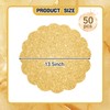 SMUAENSS 50 PCS Gold Glitter Paper Placemats, Paper Placemats Disposable,
