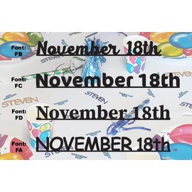 NOVEMBER 18th - Date Confetti in 12 Metallic Colors. Includes Confetti Toss Mix or Date Only Set #D823