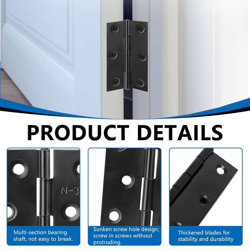 Yitexin 30 Pack 2.6'' x 1.4'' Cabinet Door Hinges with