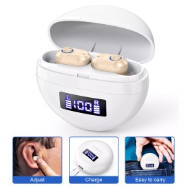 K&FCOPTEE A Pair Of Rechargeable Digital Hearing Aids Adult Invisible ITE Sound Amplifiers