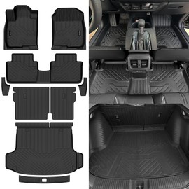 Naibeve Floor Mats for 2023 2024 2025 Honda HRV HR-V/2025 Acura ADX - All Weather for Honda HR-V All Weather Floor Mats and Cargo Mat and Backrest Mat and Door Edge Protector Accessories