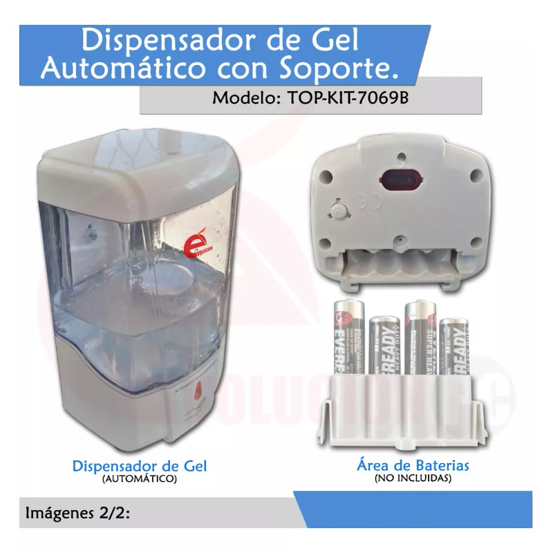 Seguridad Total Kit Despachador Gel Antibacterial + Pedestal Anticontacto V2