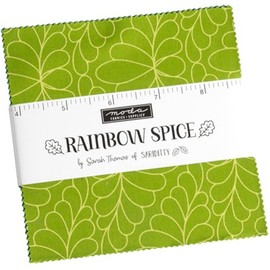 Rainbow Spice Charm Pack by Sarah Thomas of Sariditty; 42-5" Precut Fabric Quilt Squares