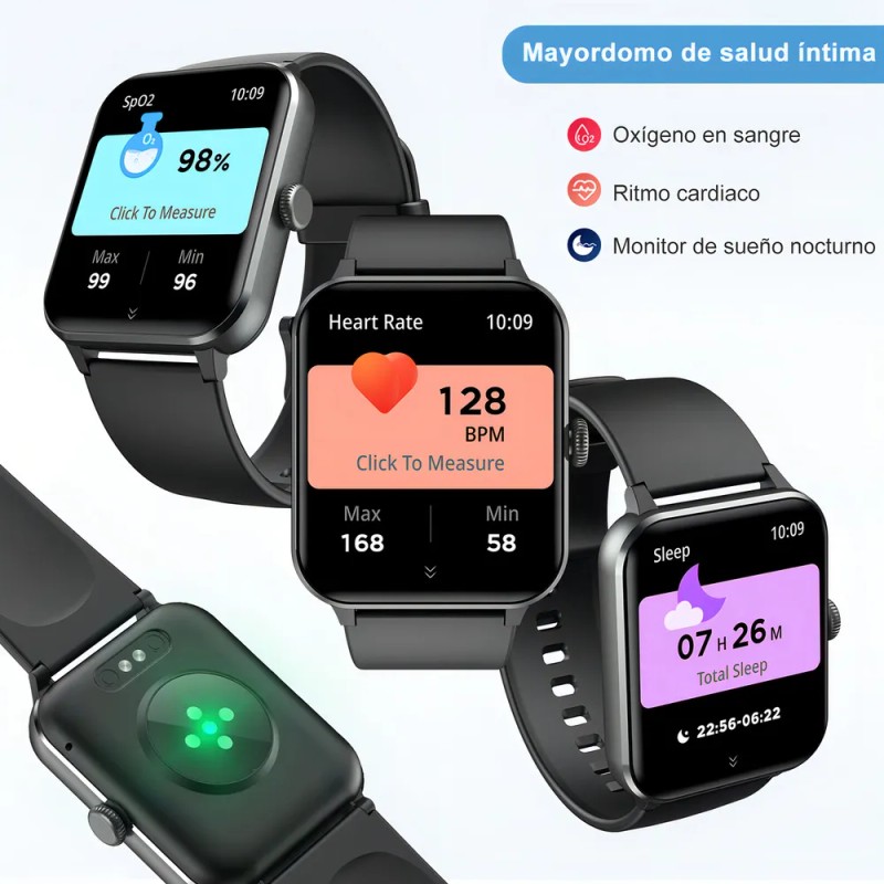 Smartwatch FeipuQu FPR50 Negro 1.85" Resistente al Agua IP68 con