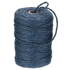 MECCANIXITY Natural Jute Twine String 328ft x 3mm Long Strong Twine Rope for Arts Crafts Ribbon Gift Wrapping Packing Christmas Wedding, Dark Blue