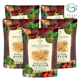 Purundeulpan 푸른들판 분리 대두 단백 분말 100% 500g 5봉 식물성 콩 단백질 Green Field Isolated Soy Protein Powder 100% 500g 5 Packs Plant-Based Soy Protein