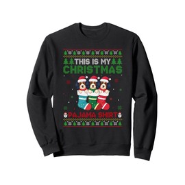 Havanese Dog in Christmas Socks Ugly Sweater Xmas Pajama Sweatshirt