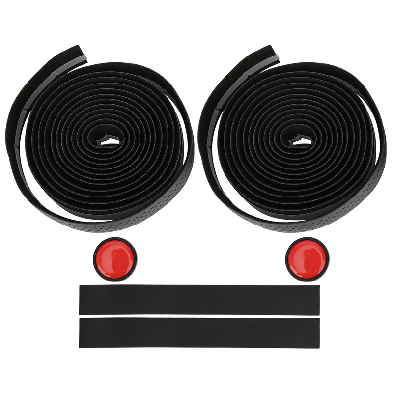 2Pcs Cycling PU Leather EVA Handlebar Belt Road Bike AntiSlip