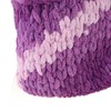 Bunny Ear Knitted Hat Purple Warm Windproof Thicken Stretchy Stylish