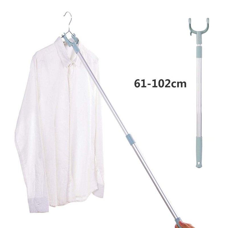 Clothes Hook Pole, Pole To Reach High Hanger, Extendable From