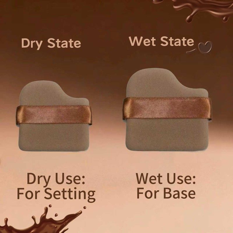 Dual-Use Powder Puff, Mini Cushion Makeup Sponge for Loose Powder,