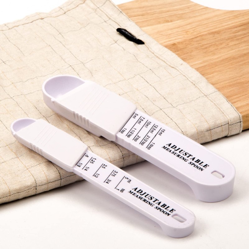fiXte® Adjustable Wet & Dry Plastic Measuring Spoon Set