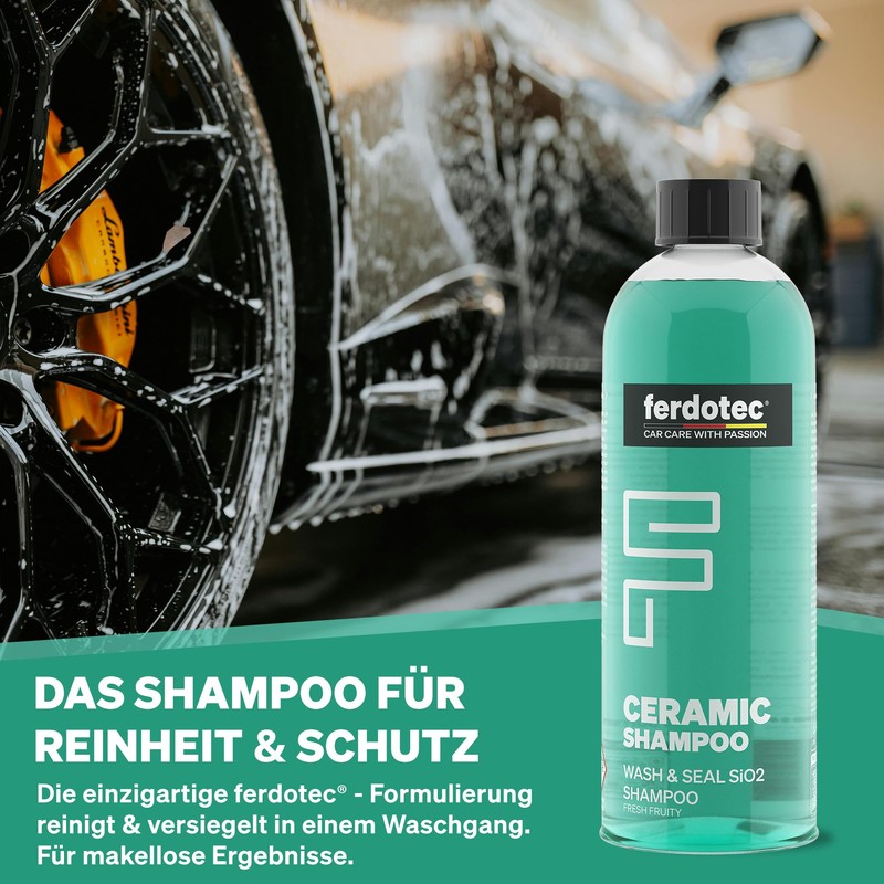 FERDOTEC Ceramic Car Shampoo (750 ml) - 2-in-1 Car Shampoo