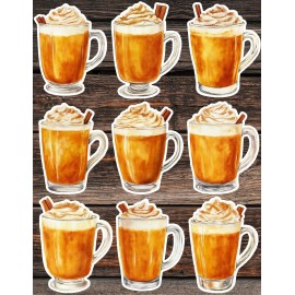 Handmade Pumpkin Spice Latte Vinyl Die Cut Stickers Set Scrapbooking Laptop Water Bottle